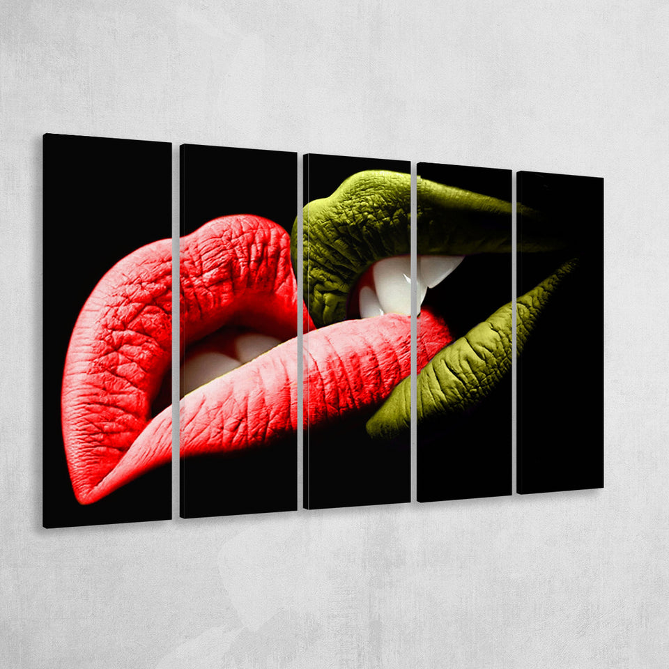 Bite My Lips Extra Large Canvas Prints Multi Panels B Wall Art Prints Home Decor
