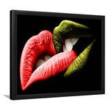 Bite My Lips Framed Art Prints Wall Decor - Painting Art,Framed Picture,For Sale, Ready to hang