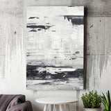 Black And White Seascape Abstract Art Canvas Prints Wall Art - Painting Canvas, Wall Decor, Home Decor, Prints for Sale