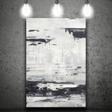 Black And White Seascape Abstract Art Canvas Prints Wall Art - Painting Canvas, Wall Decor, Home Decor, Prints for Sale