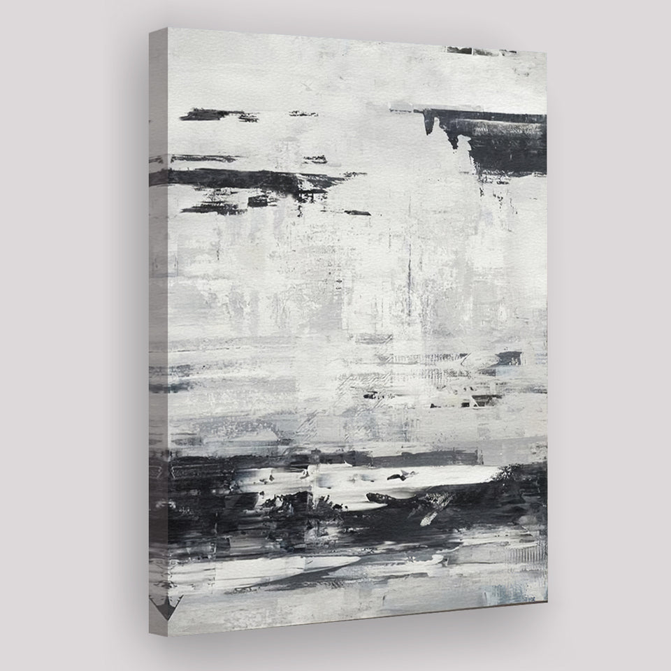 Black And White Seascape Abstract Art Canvas Prints Wall Art - Painting Canvas, Wall Decor, Home Decor, Prints for Sale