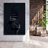 Black Pineapple Framed Canvas Prints Wall Art Home Decor - Painting Canvas,Black Frame, Ready to hang