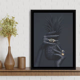 Black Pineapple Framed Canvas Prints Wall Art Home Decor - Painting Canvas,Black Frame, Ready to hang