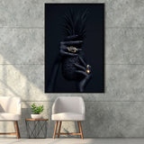 Black Pineapple Framed Canvas Prints Wall Art Home Decor - Painting Canvas,Black Frame, Ready to hang
