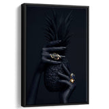 Black Pineapple Framed Canvas Prints Wall Art Home Decor - Painting Canvas,Black Frame, Ready to hang
