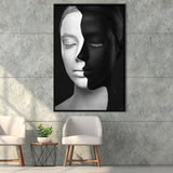 Black  White Framed Canvas Prints Wall Art Home Decor - Painting Canvas,Black Frame, Ready to hang
