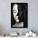 Black  White Framed Canvas Prints Wall Art Home Decor - Painting Canvas,Black Frame, Ready to hang