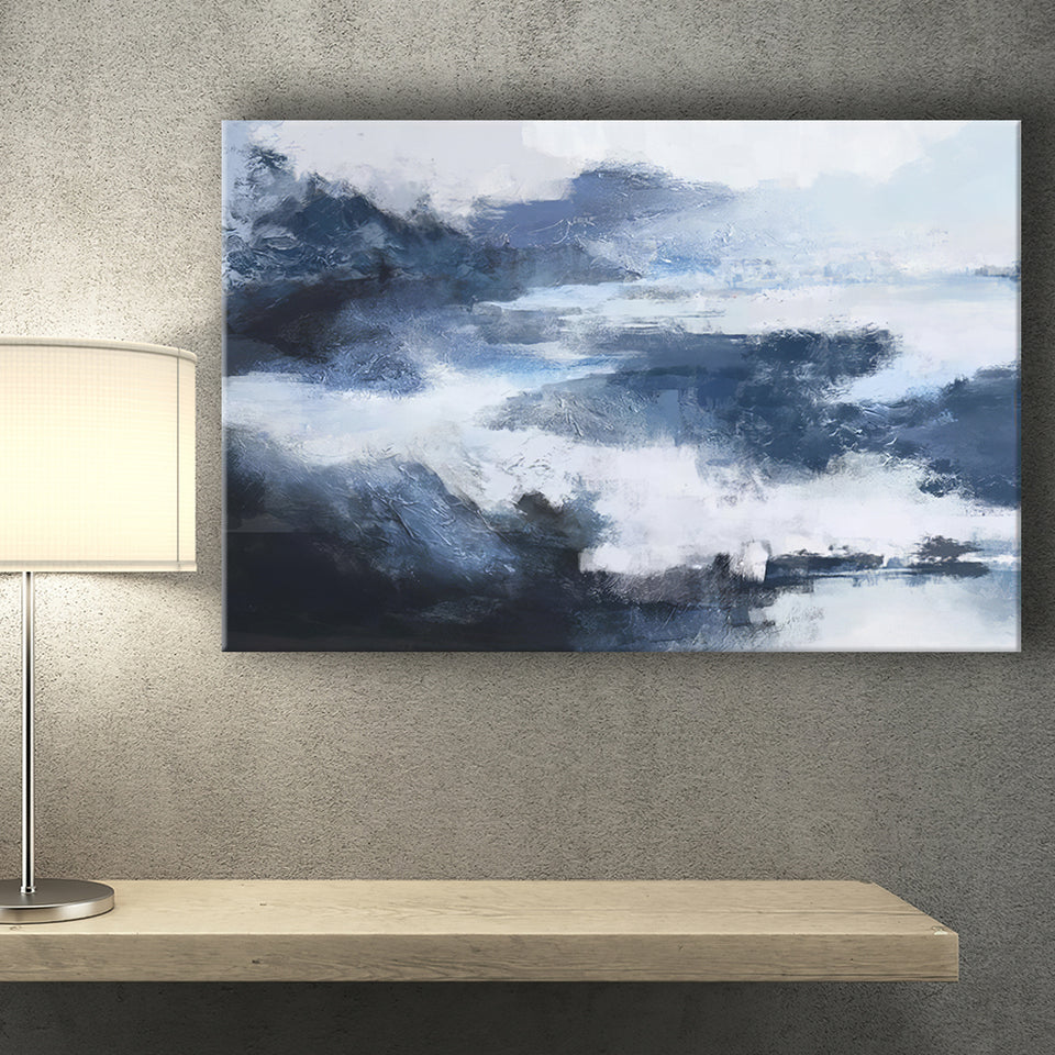 Blue Abstract Art Canvas Prints Wall Art - Painting Canvas, Art Prints, Wall Decor, Home Decor, Prints for Sale