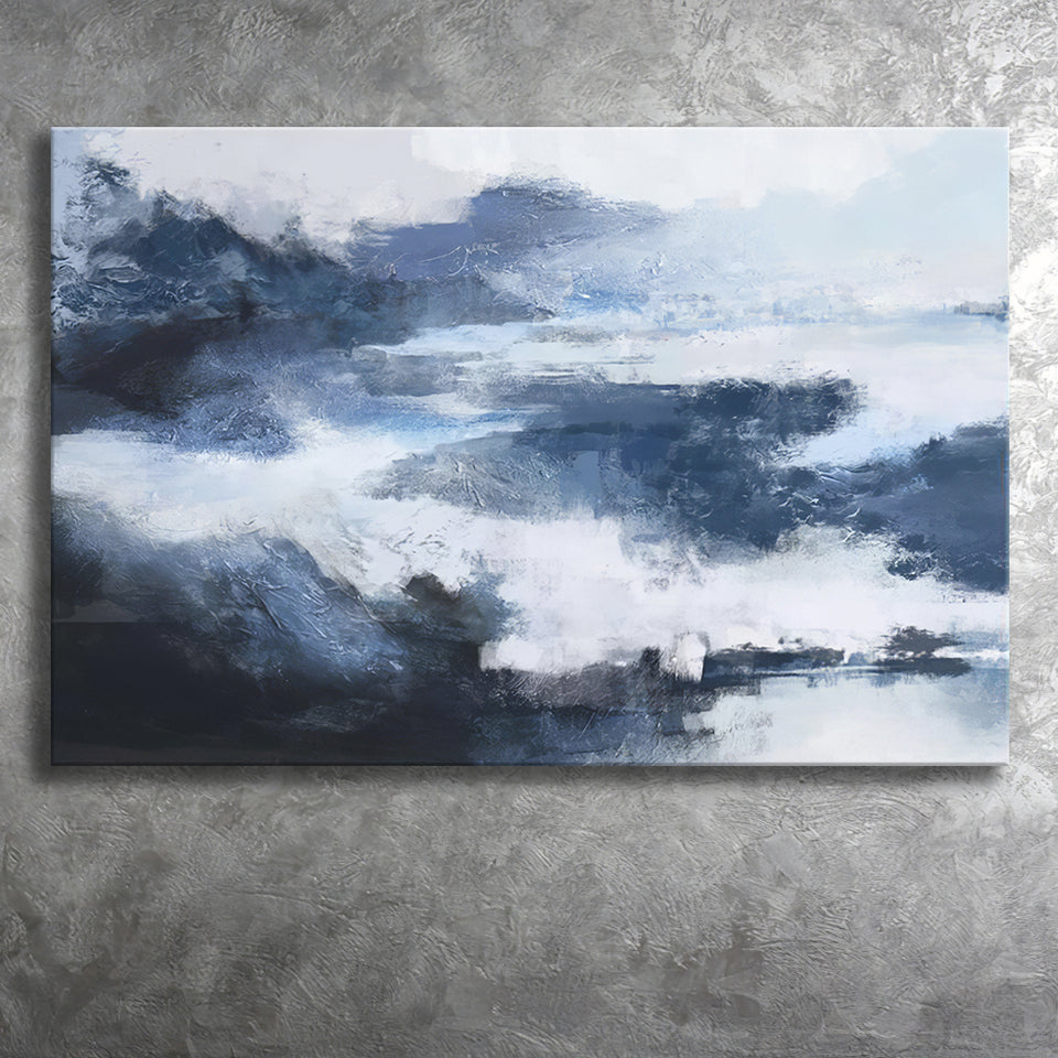 Blue Abstract Art Canvas Prints Wall Art - Painting Canvas, Art Prints, Wall Decor, Home Decor, Prints for Sale