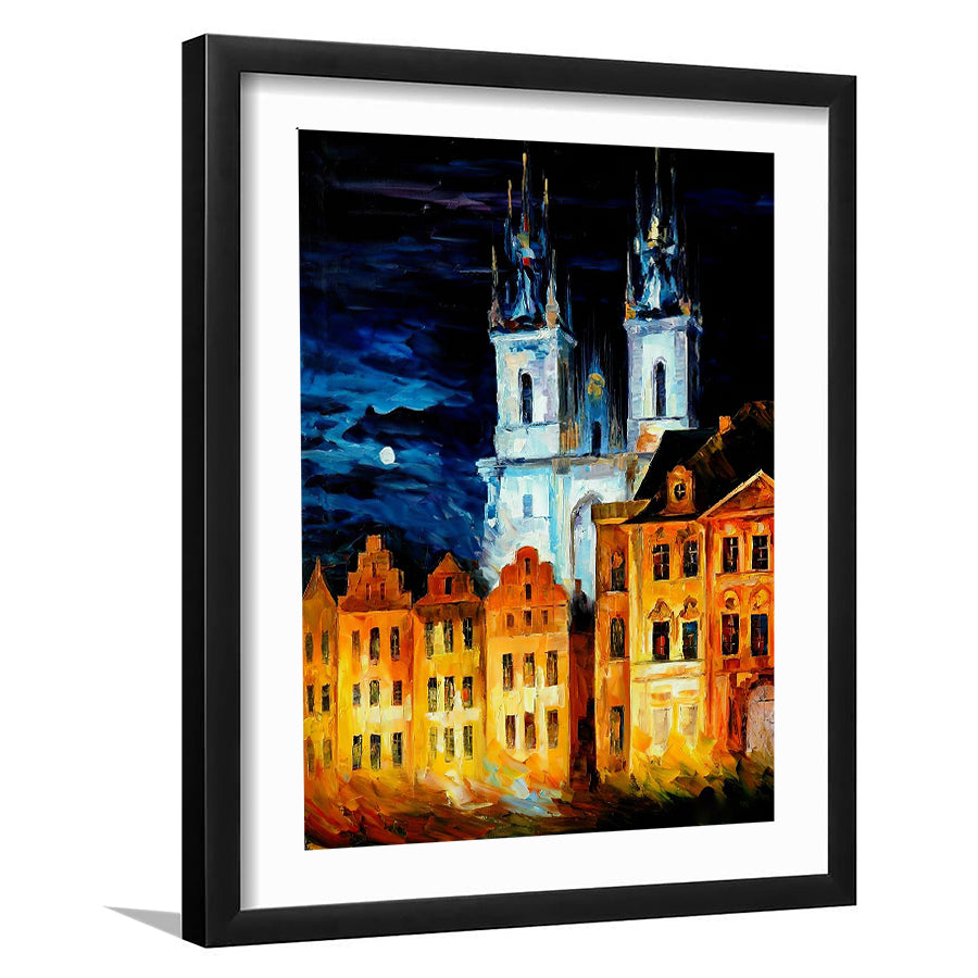 Blue Castle Framed Art Prints - Framed Prints, Painting Prints, Prints for Sale, White Border