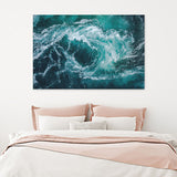 Blue Ocean Waves Canvas Wall Art - Painting Canvas, Canvas Prints, Painting Art, Prints for Sale