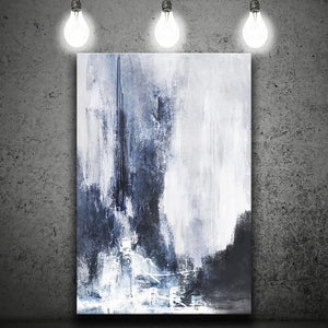 Blue White Abstract Painting Canvas Prints Wall Art - Painting Canvas, Wall Decor, Home Decor, Prints for Sale