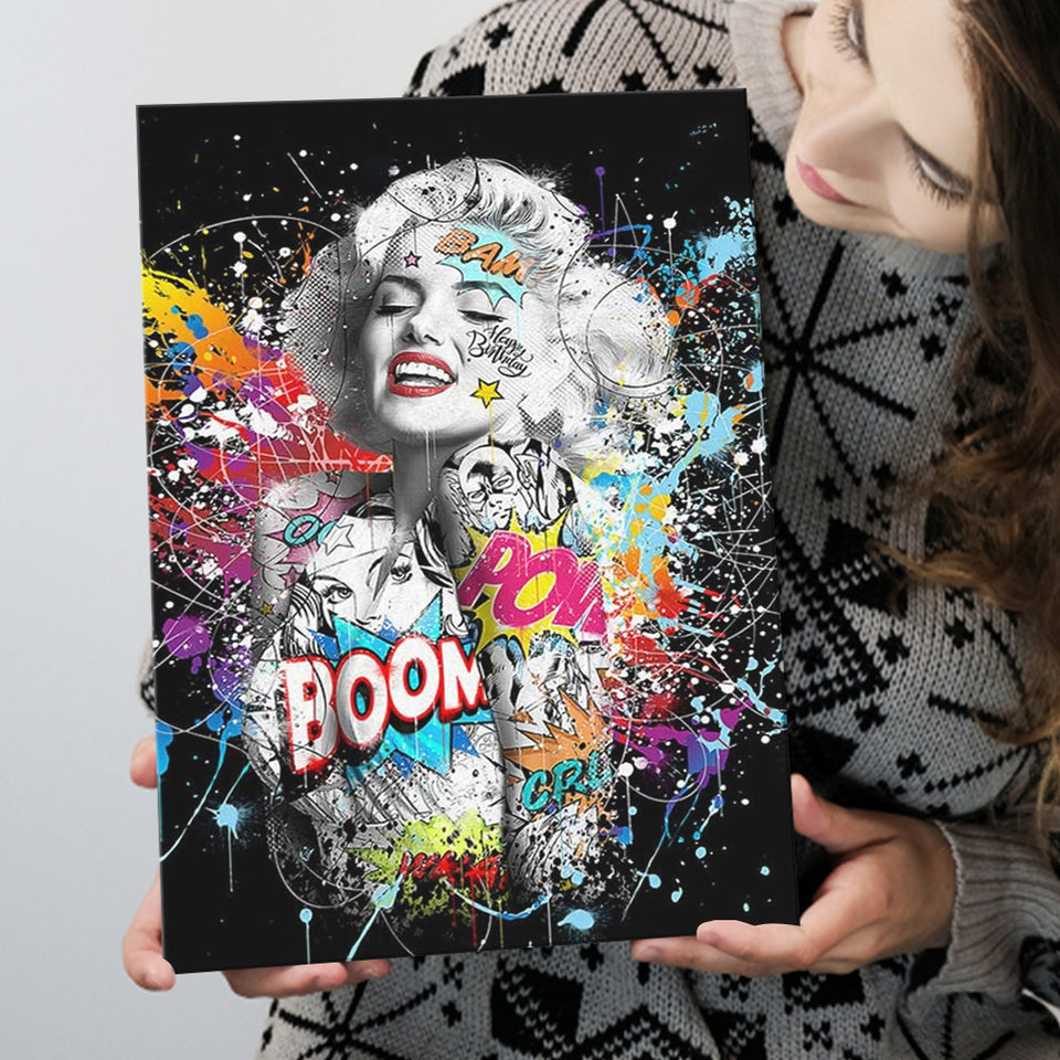 Boom Marilyn Canvas Prints Wall Art Home Decor - Painting Canvas,Art Prints, Ready to hang