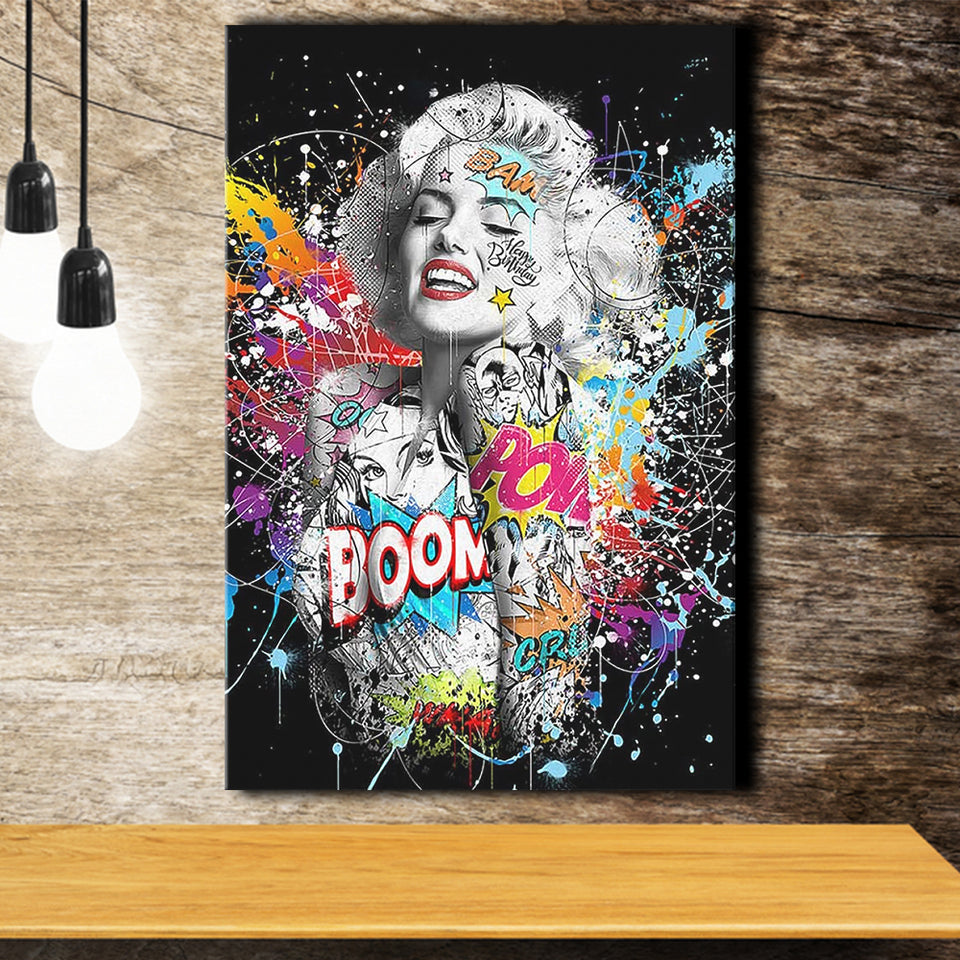 Boom Marilyn Canvas Prints Wall Art Home Decor - Painting Canvas,Art Prints, Ready to hang