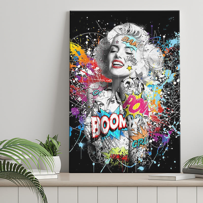 Boom Marilyn Canvas Prints Wall Art Home Decor - Painting Canvas,Art Prints, Ready to hang