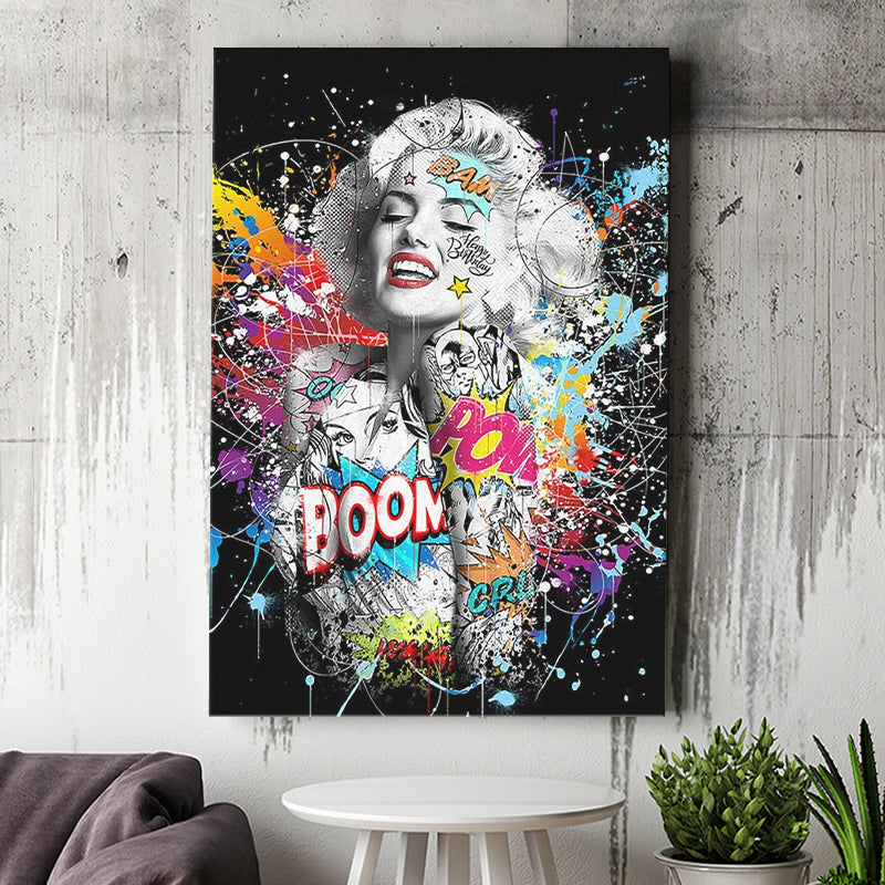 Boom Marilyn Canvas Prints Wall Art Home Decor - Painting Canvas,Art Prints, Ready to hang