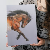 Brown Horse Painting Canvas Prints Wall Art - Painting Canvas, Wall Decor, Home Decor, Prints for Sale