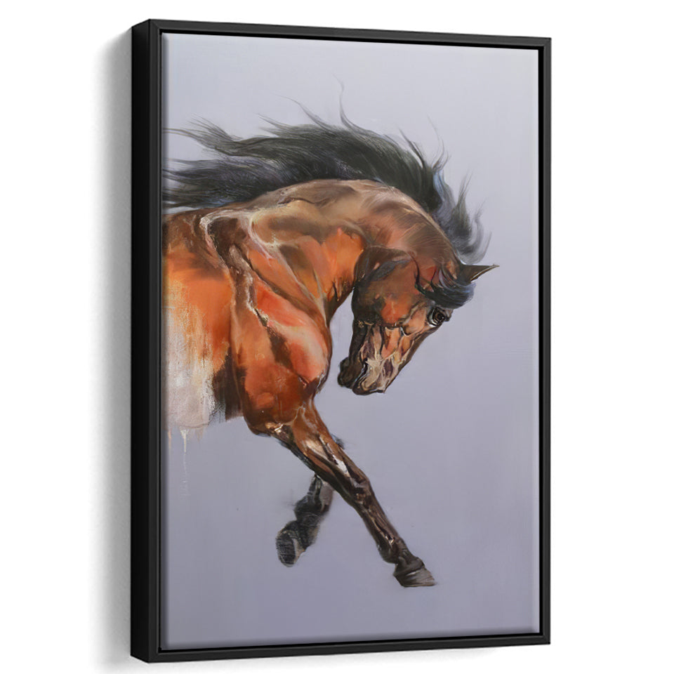 Brown Horse Painting Framed Canvas Prints - Painting Canvas, Wall Art, Framed Art, Home Decor, Prints for Sale