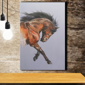 Brown Horse Painting Canvas Prints Wall Art - Painting Canvas, Wall Decor, Home Decor, Prints for Sale