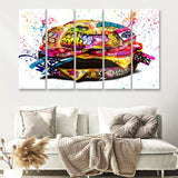 Burger Stay Hungry Graffiti Art Canvas 5 Piece B Prints Wall Art Decor - Painting Canvas, Multi Panels, Canvas Prints