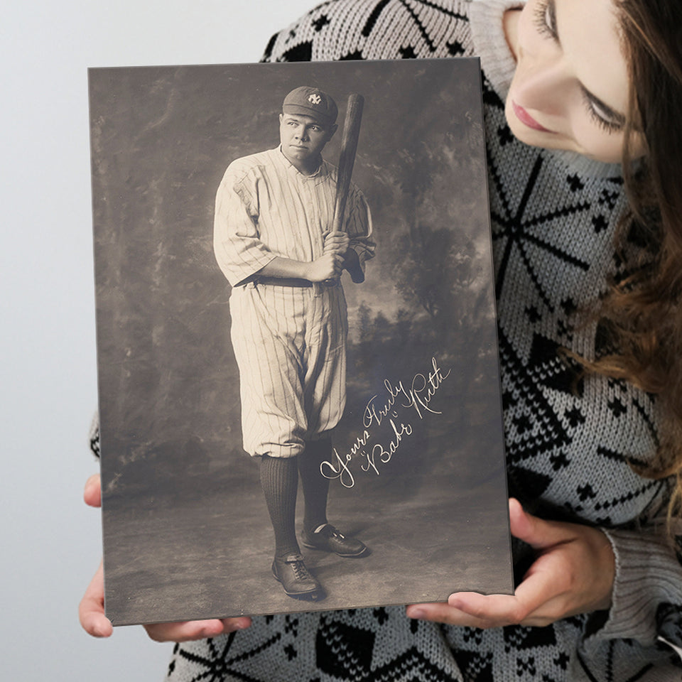 Babe Ruth Black And White Print, The Bambino Canvas Prints Wall Art Home Decor
