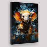 Baby Elephant Cute In Bathroom Canvas Prints Wall Art Home Decor, Painting Canvas, Living Room Wall Decor