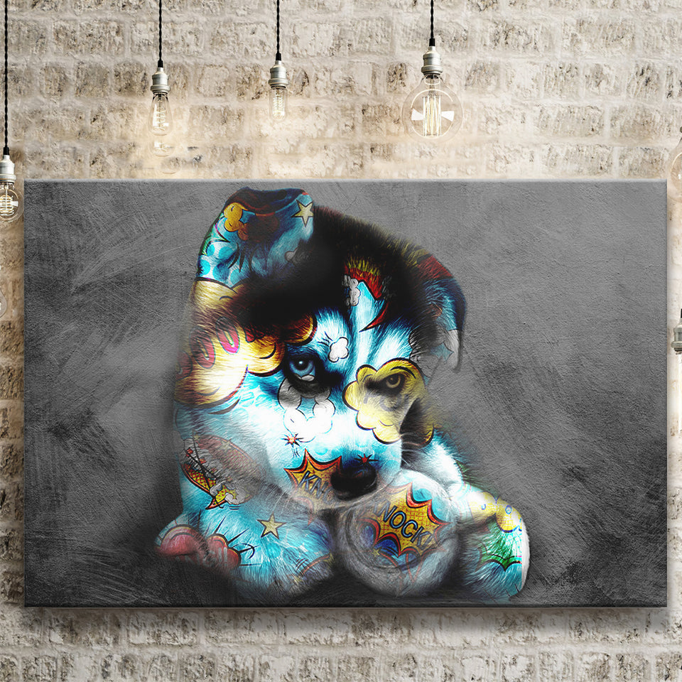 Baby Puppy Pop Art Pet Lover Canvas Prints Wall Art Decor - Painting Canvas, Home Decor, Art Print, Art For Sale
