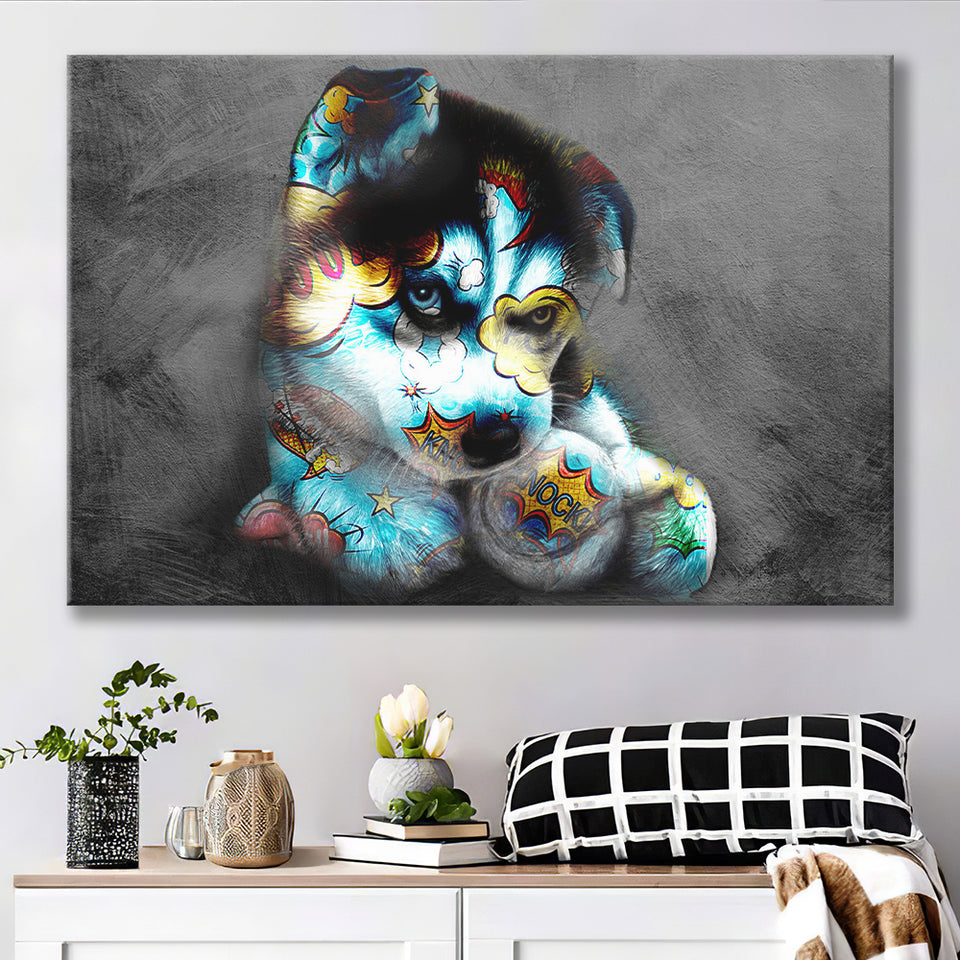 Baby Puppy Pop Art Pet Lover Canvas Prints Wall Art Decor - Painting Canvas, Home Decor, Art Print, Art For Sale