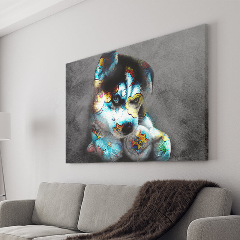 Baby Puppy Pop Art Pet Lover Canvas Prints Wall Art Decor - Painting Canvas, Home Decor, Art Print, Art For Sale