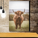 Baby highland cow portrait Canvas Prints Wall Art - Painting Canvas, Wall Decor, Painting Prints