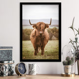 Baby highland cow portrait Framed Art Prints Wall Decor - Painting Prints, Framed Picture