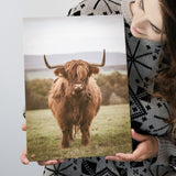 Baby highland cow portrait Canvas Prints Wall Art - Painting Canvas, Wall Decor, Painting Prints