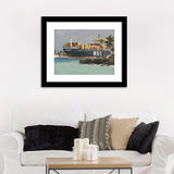 Bahamas Grand Bahama Island Port Of Freeport Container Cargo Ship Wall Art Print - Framed Art, Framed Prints, Painting Print