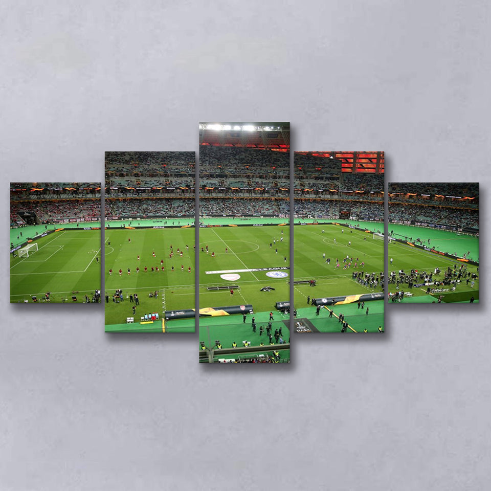 Baku Olympic Stadium League, Stadium Canvas, Sport Art, Large Canvas, Multi Panels, Canvas Prints Wall Art Decor
