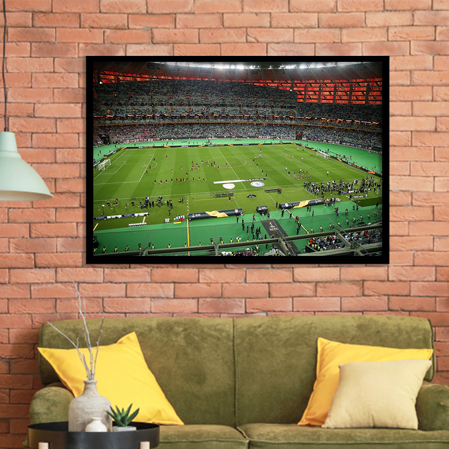 Baku Olympic Stadium League, Stadium Canvas, Sport Art, Gift for him, Framed Art Prints Wall Art Decor, Framed Picture