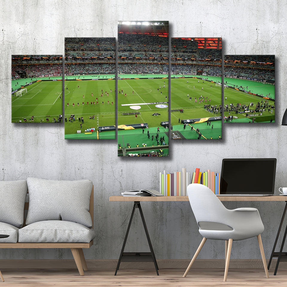 Baku Olympic Stadium League, Stadium Canvas, Sport Art, Large Canvas, Multi Panels, Canvas Prints Wall Art Decor