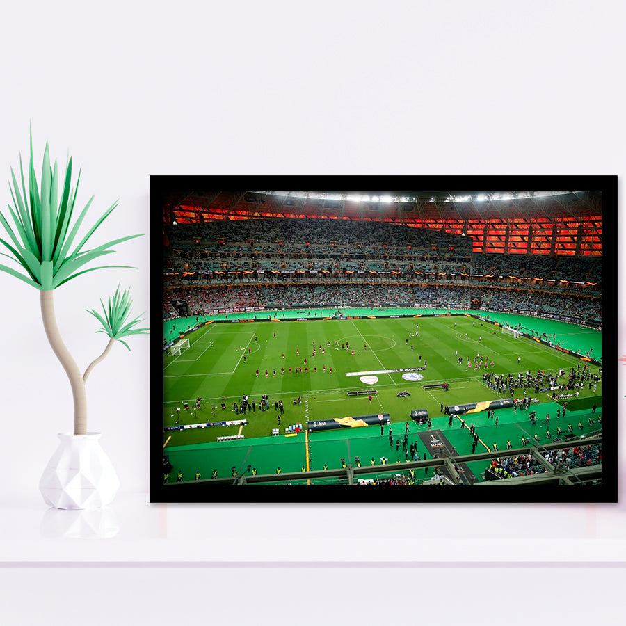 Baku Olympic Stadium League, Stadium Canvas, Sport Art, Gift for him, Framed Art Prints Wall Art Decor, Framed Picture