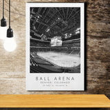 Ball Arena Colorado Avalanche Ice Hockey Lovers Black And White Art Canvas Prints Wall Art Home Decor