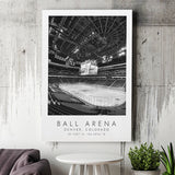 Ball Arena Colorado Avalanche Ice Hockey Lovers Black And White Art Canvas Prints Wall Art Home Decor
