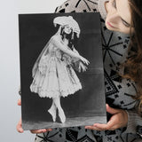 Ballerina Black And White Print, Vintage Dancer Canvas Prints Wall Art Home Decor