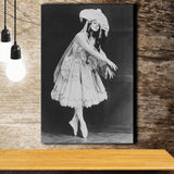 Ballerina Black And White Print, Vintage Dancer Canvas Prints Wall Art Home Decor