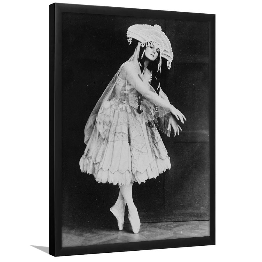 Ballerina Black And White Print, Vintage Dancer Framed Art Print Wall Art Decor,Framed Picture