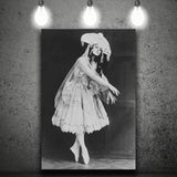 Ballerina Black And White Print, Vintage Dancer Canvas Prints Wall Art Home Decor