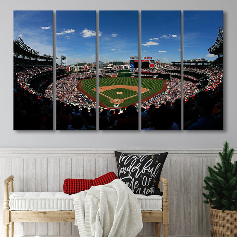 Ballpark in Washington, Stadium Canvas, Sport Art, Gift for him, Multi Panels B, Canvas Prints Wall Art Decor