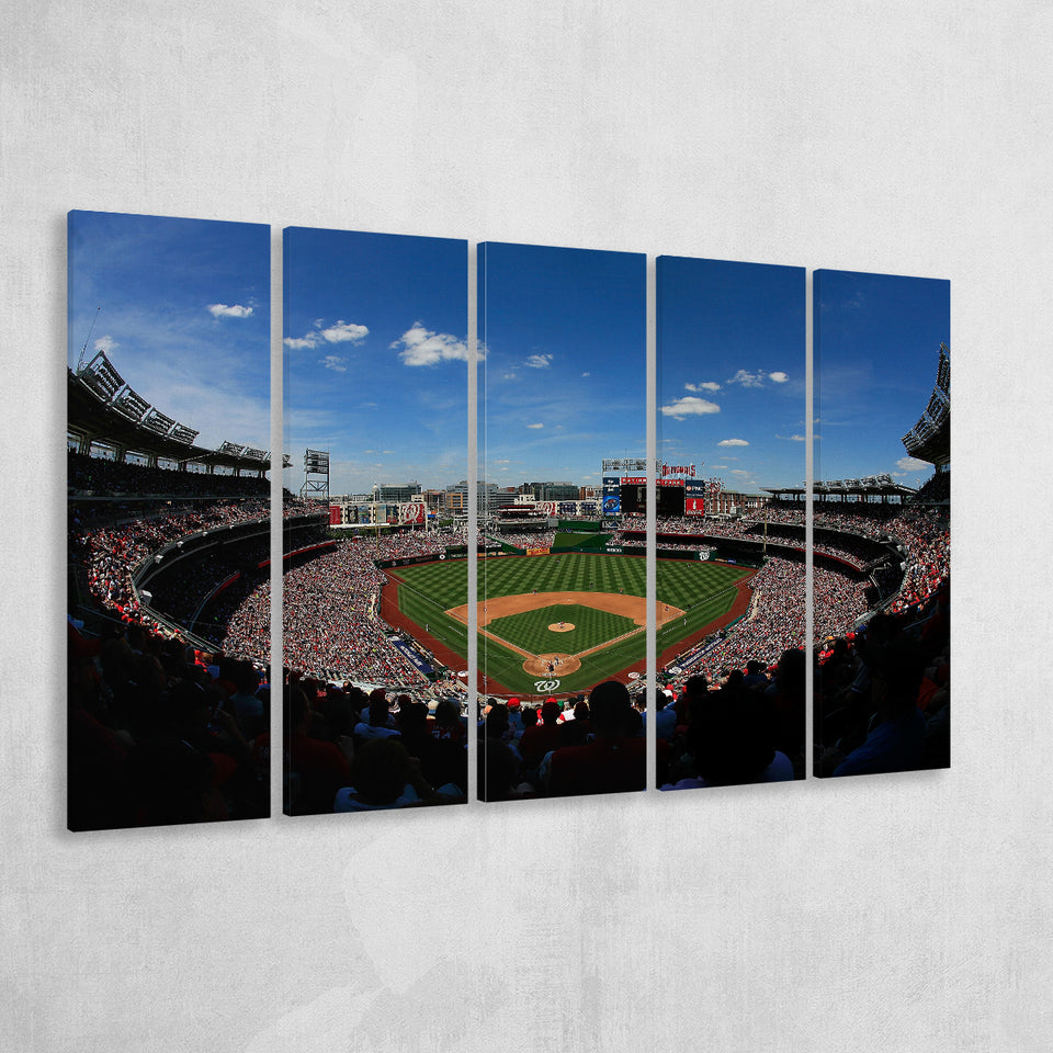 Ballpark in Washington, Stadium Canvas, Sport Art, Gift for him, Multi Panels B, Canvas Prints Wall Art Decor