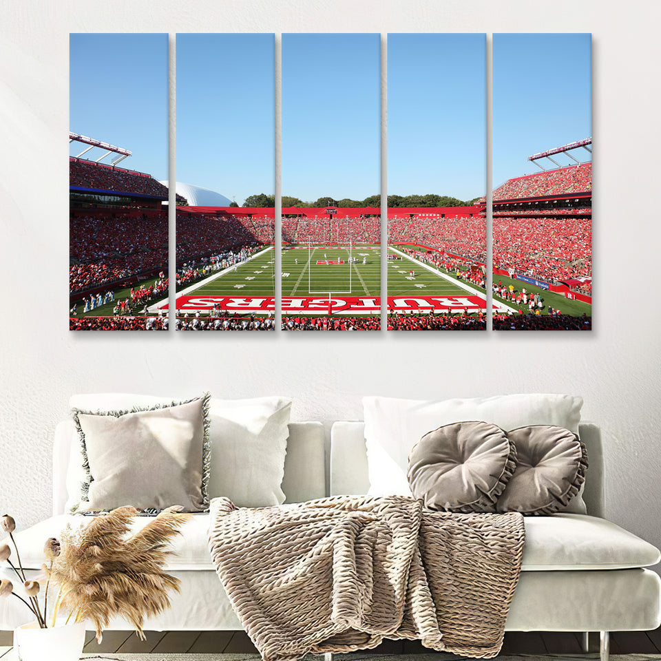 Ballpark On Rutgers In New Jersey 5 Pieces Canvas Prints Wall Art Decor - Painting Canvas,Multi Panel,Painting Prints,For Sale