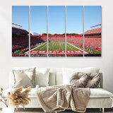 Ballpark On Rutgers In New Jersey 5 Pieces Canvas Prints Wall Art Decor - Painting Canvas,Multi Panel,Painting Prints,For Sale