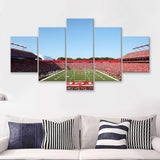 Ballpark On Rutgers In New Jersey  5 Pieces Canvas Prints Wall Art - Painting Canvas, Multi Panel, Home Wall Decor, For Sale