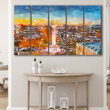Baltimore Maryland Usa Cityscape Mt Vernon 5 Pieces Extra Large Canvas Prints Wall Art Home Decor