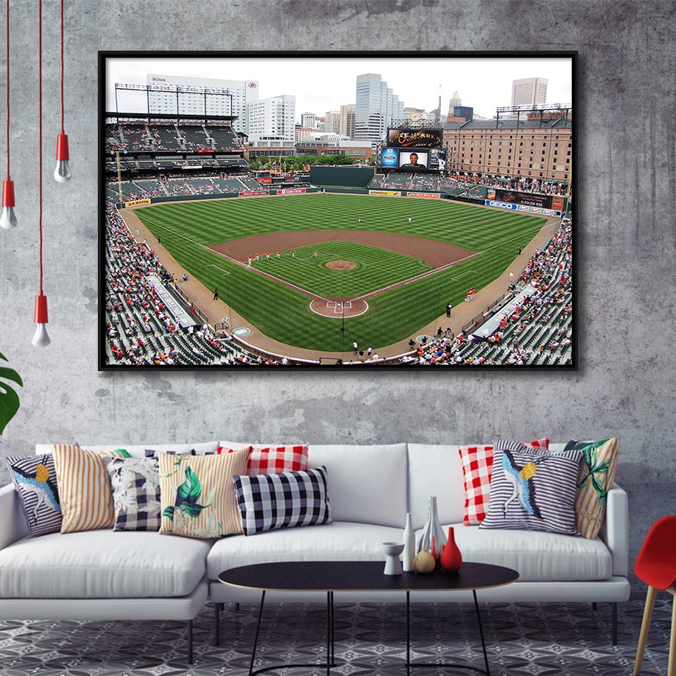 Oriole Park at Camden Yards Stadium Poster, Baltimore Orioles Baseball Wall  Art